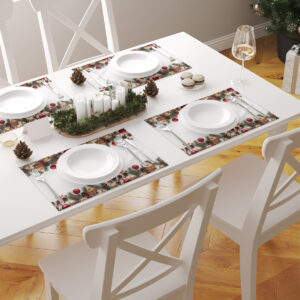 komplet podkładek świątecznych w klasycznym stylu