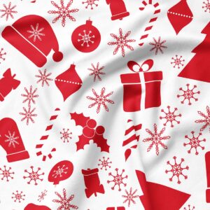 podkładka plamoodporna na stół z czerwonym świątecznym wzorem