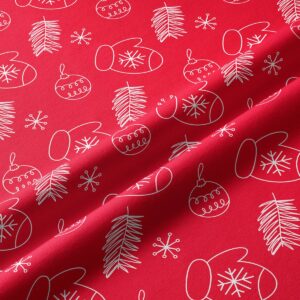 świąteczny bieżnik czerwony z zimowym wzorem