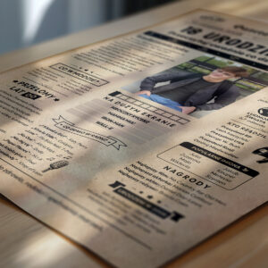 Gazeta urodzinowa ze zdjęciem – plakat personalizowany na 18 urodziny