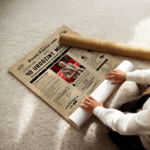 Personalizowany Plakat Gazeta Urodzinowa - Prezent na 40 Urodziny