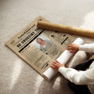 Personalizowany plakat gazeta na 60 urodziny prezent z własnym zdjęciem