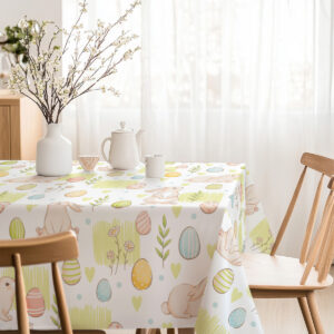 Zbliżenie struktury materiału – obrus wielkanocny Cubero