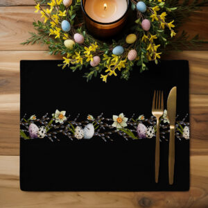 Aranżacja stołu z podkładką, ozdobnym wieńcem i świecami jako świąteczny akcent