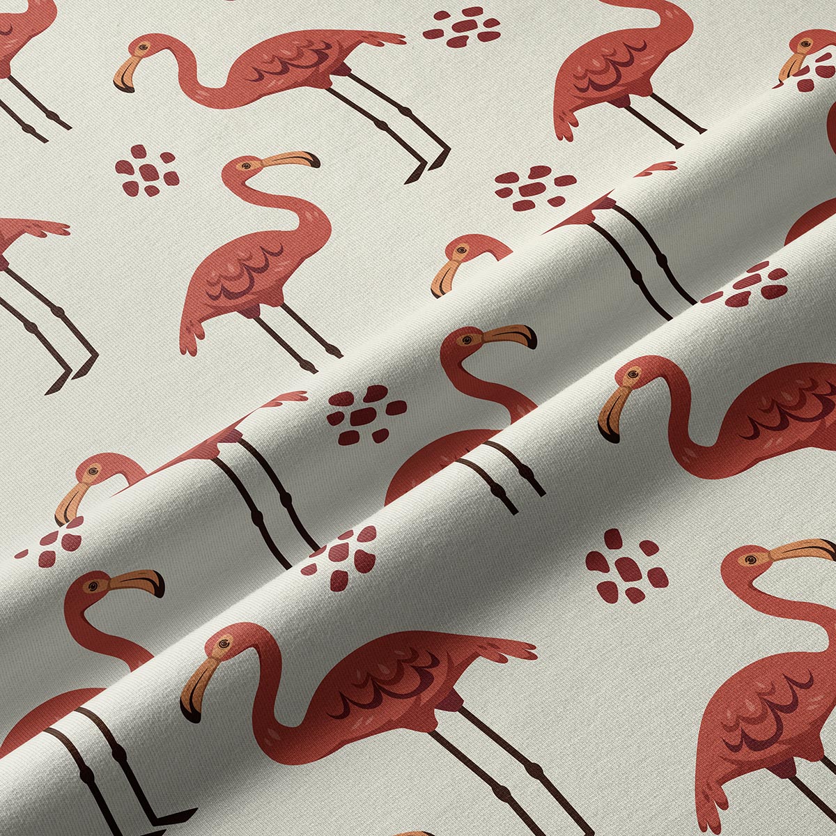 Zbliżenie tkaniny ukazujące szczegóły druku i fakturę materiału