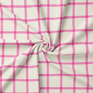 Zbliżenie na tkaninę i wzór kraty z pofałdowaniem materiału