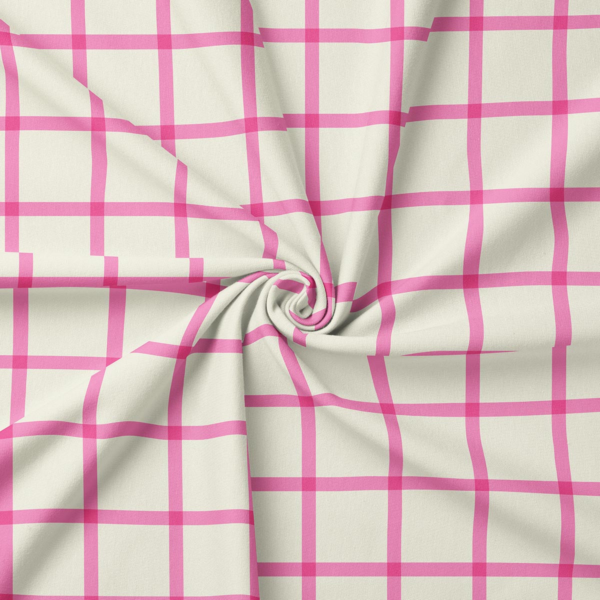 Zbliżenie na tkaninę i wzór kraty z pofałdowaniem materiału