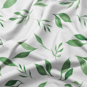 zblizenie na wzór akwarelowych listków i fakturę materiału