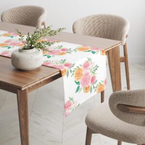 bieżnik z akwarelowym wzorem w nowoczesnym wnętrzu, dekoracyjna stylizacja