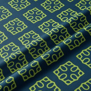 Zbliżenie na fakturę materiału i powtarzalny geometryczny wzór limonkowych kafelków