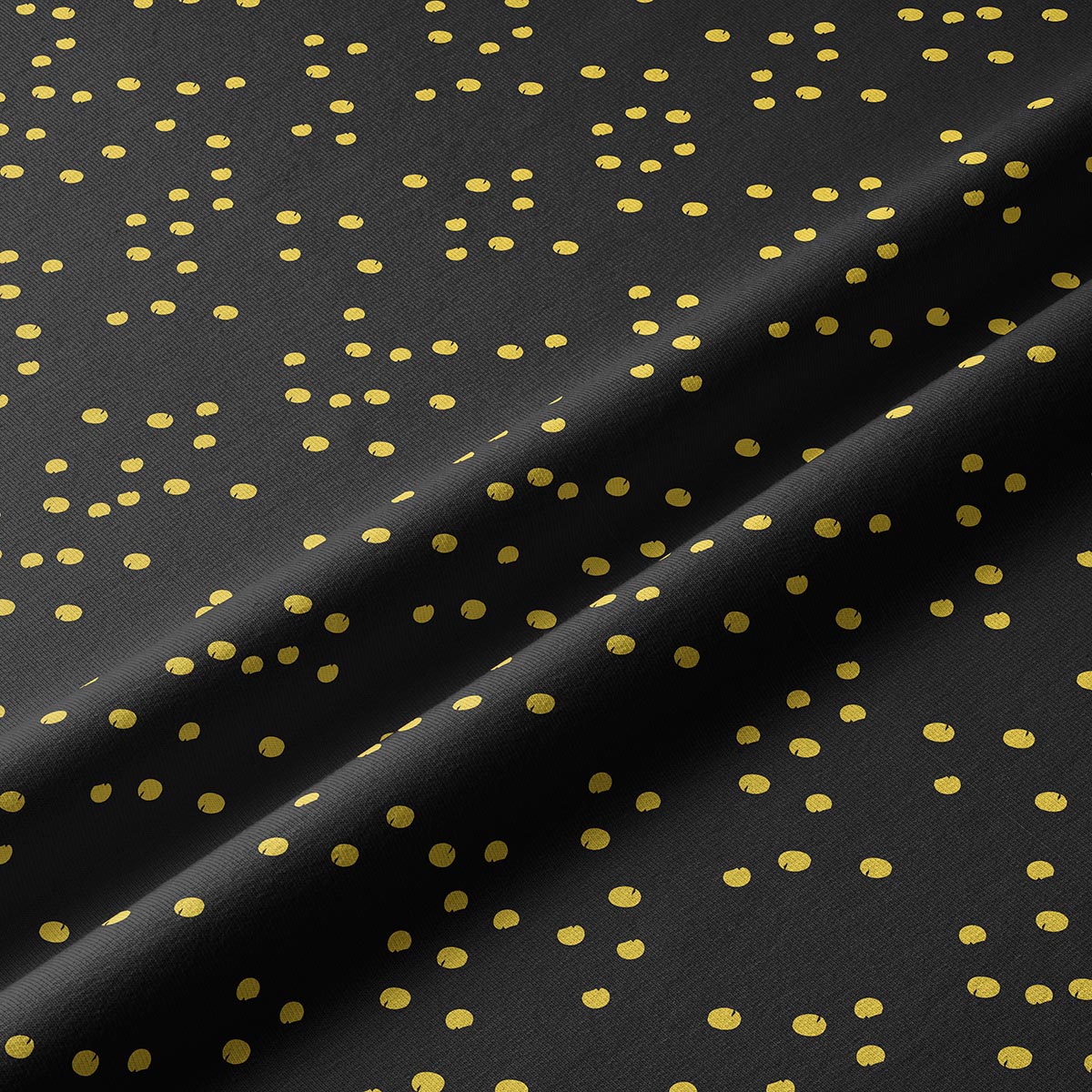 zbliżenie na tkaninę i fakturę z detalem złotych kropek