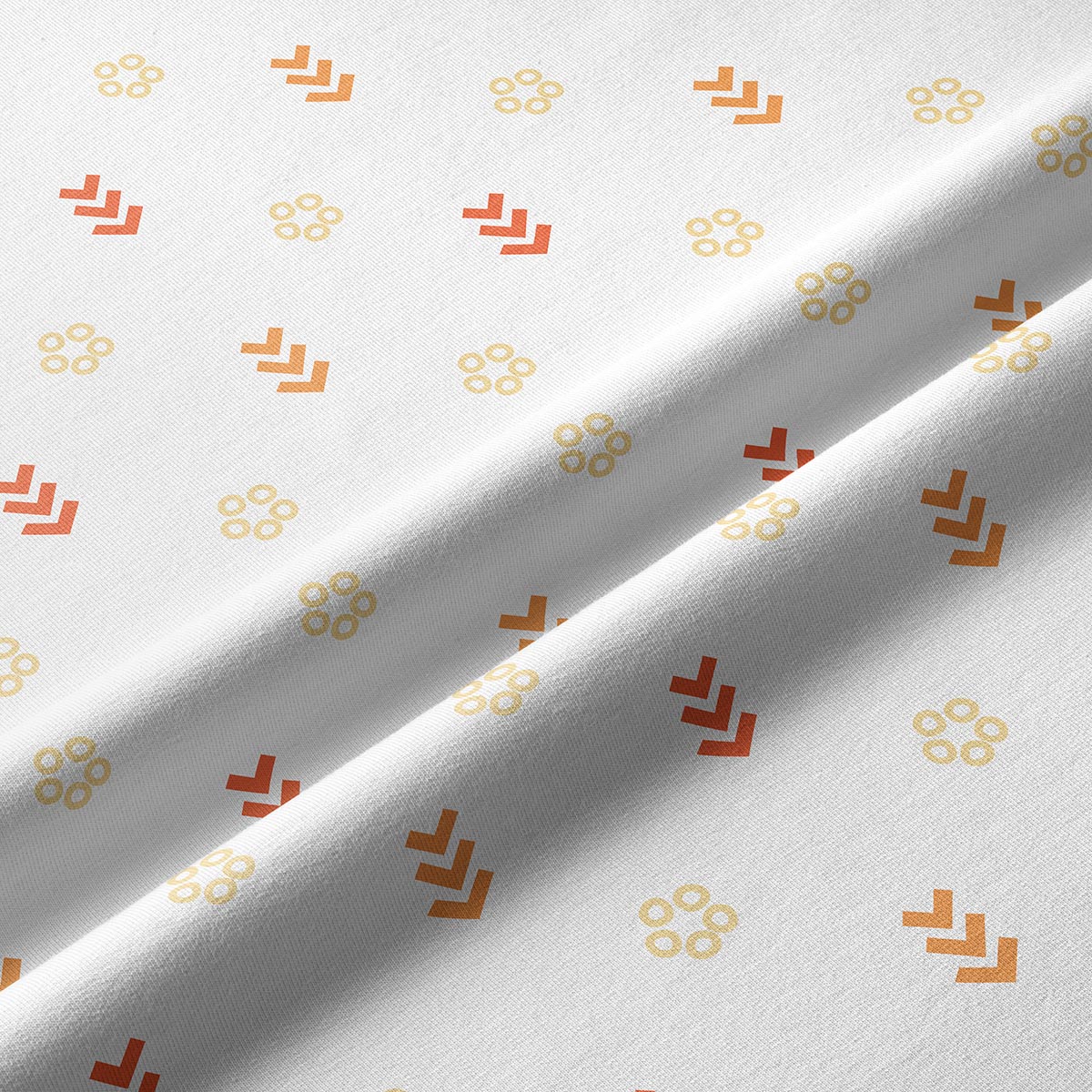 Zbliżenie materiału pokazujące fakturę tkaniny i powtarzalny, drobny wzór