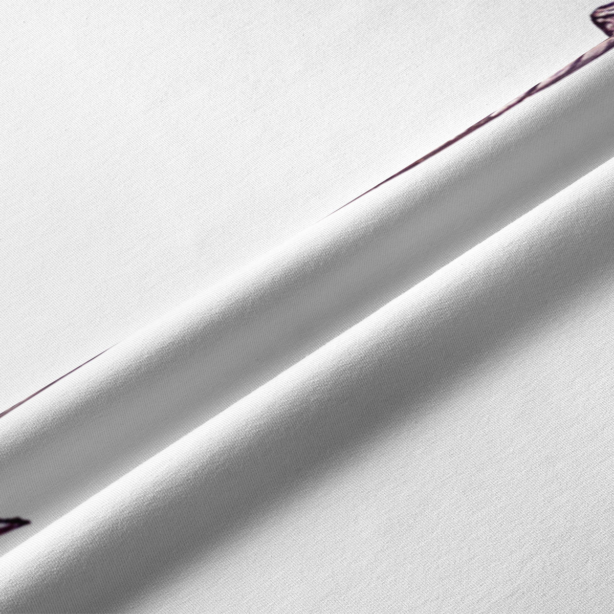 zbliżenie na gładką tkaninę bieżnika i subtelny rysunek linii wzoru