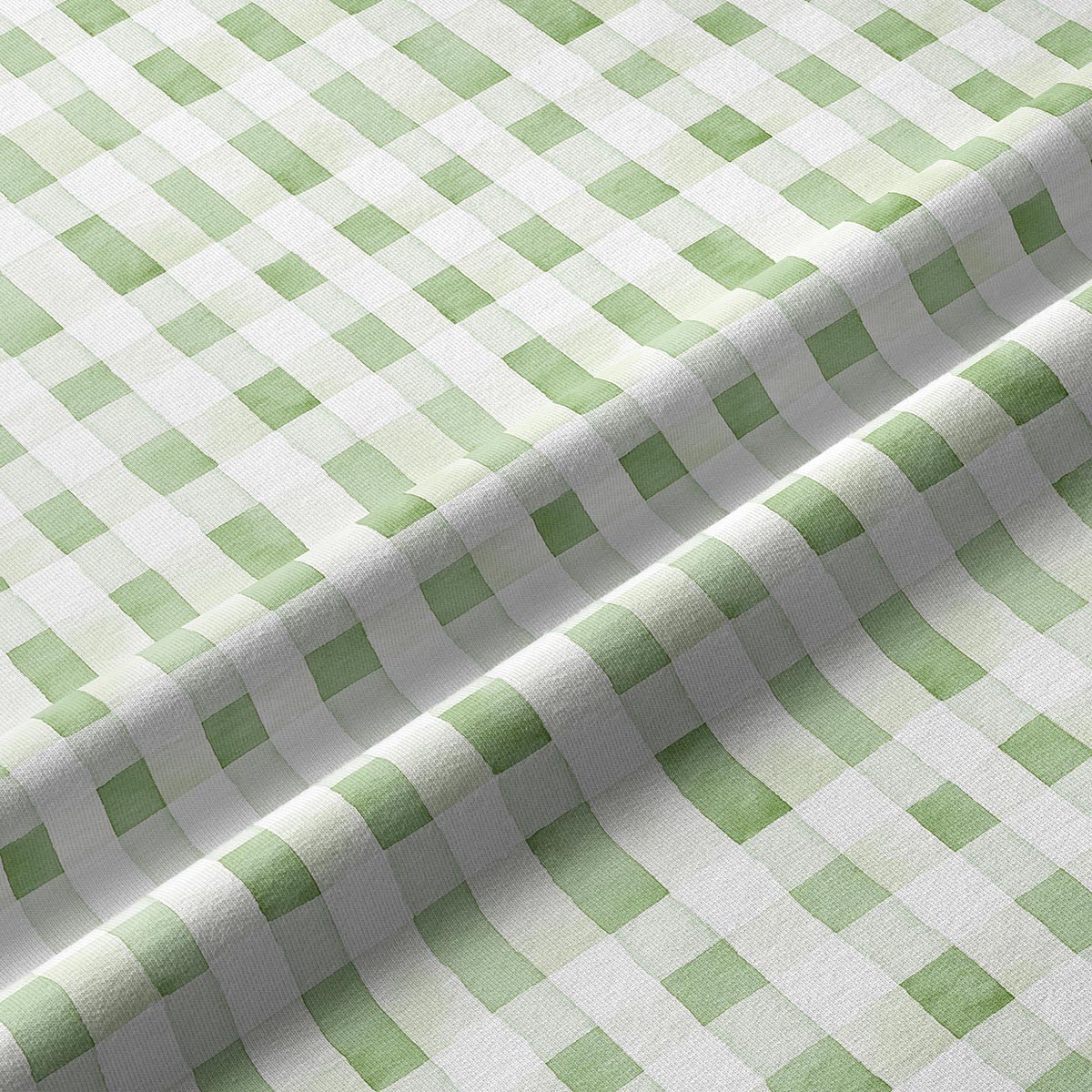 Zbliżenie na fakturę tkaniny i akwarelowe przejścia koloru w kratce