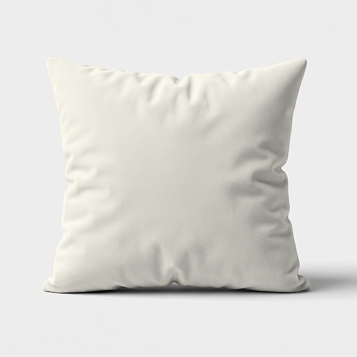 Przód kremowej poduszki dekoracyjnej na neutralnym tle główne ujęcie