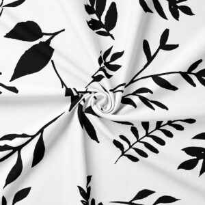 zbliżenie na wzór liści i gałązek na tkaninie pokazujące strukturę materiału