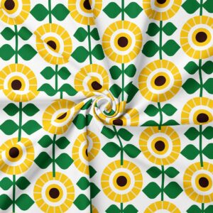 Zbliżenie na tkaninę pokazujące szczegóły nadruku i fakturę materiału