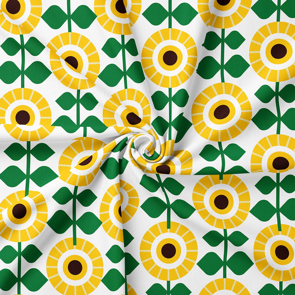 Zbliżenie na tkaninę pokazujące szczegóły nadruku i fakturę materiału