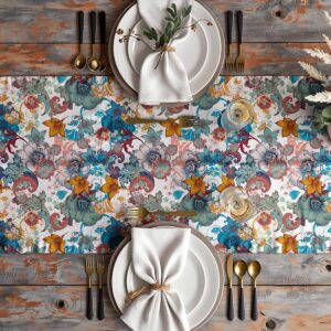 Aranżacja stołu z bieżnikiem, zastawą i złotymi sztućcami podkreślająca dekoracyjny charakter produktu