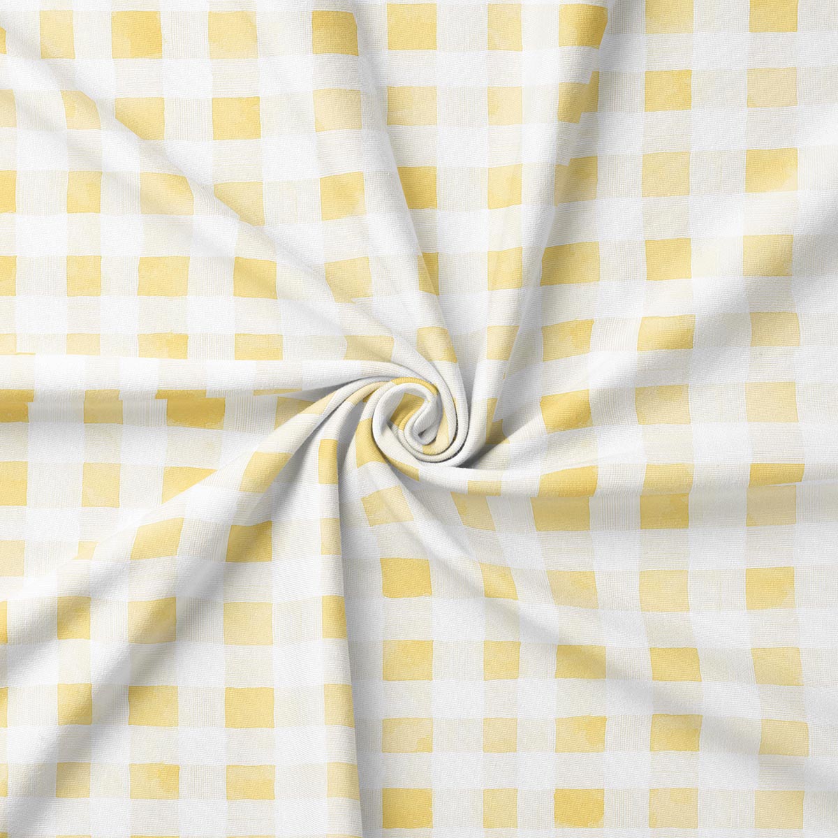 zbliżenie tkaniny pokazujące delikatny wzór kratki i fakturę materiału