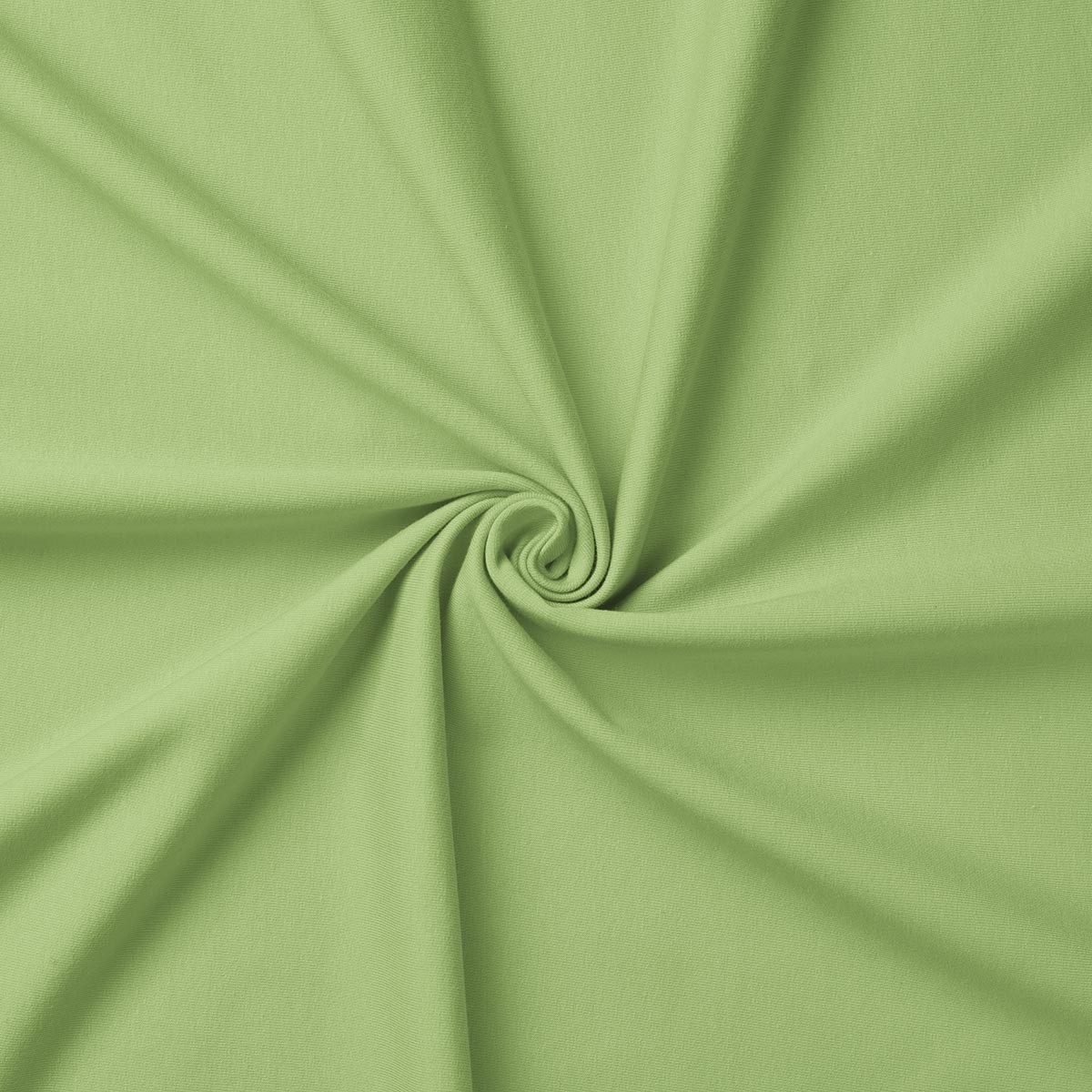 zbliżenie na strukturę zielonej tkaniny obrusowej z ułożonym skrętem materiału