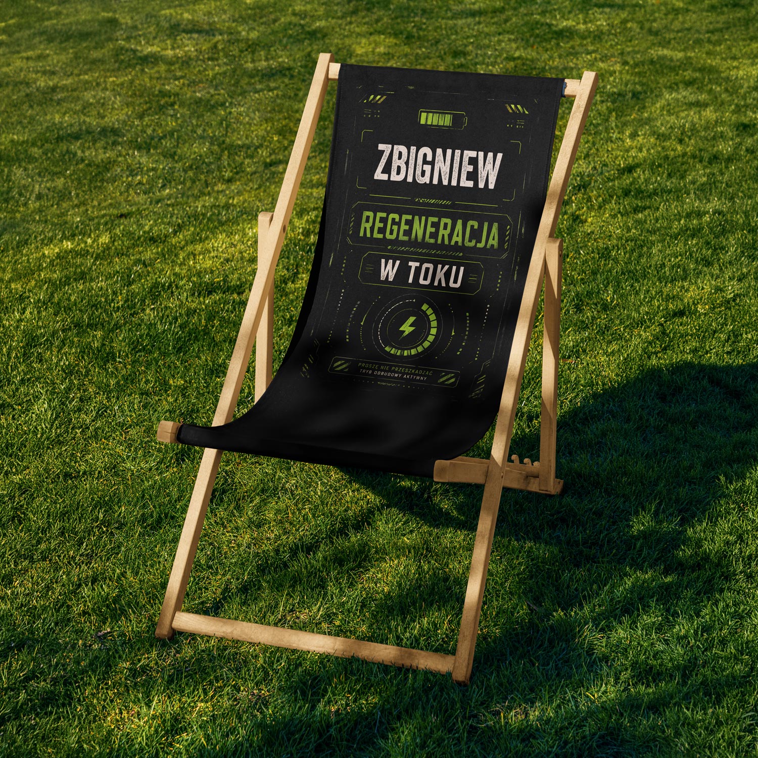 Leżak Personalizowany Tata Regeneracja W Toku - Prezent na Dzień Ojca - obrazek 3