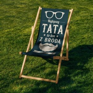 Leżak dla Taty - Najlepszy To Ten Z Brodą - Prezent na Dzień Ojca